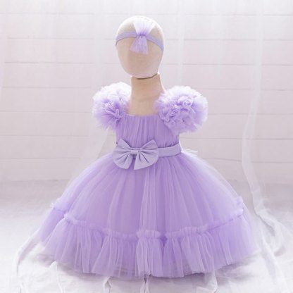Mesh Bow Sleeveless Short Dresses - image 39