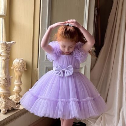 Mesh Bow Sleeveless Short Dresses - image 38