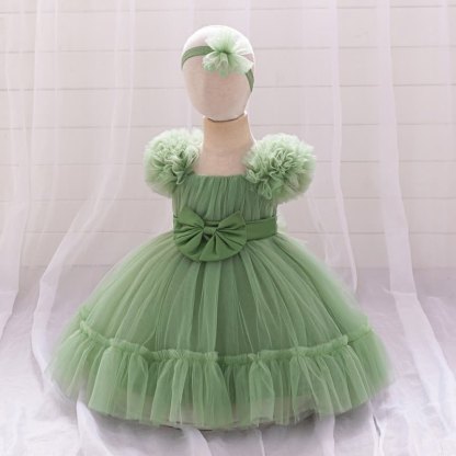 Mesh Bow Sleeveless Short Dresses - image 48