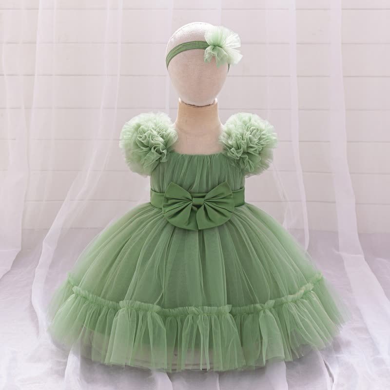 Mesh Bow Sleeveless Short Dresses - image 46