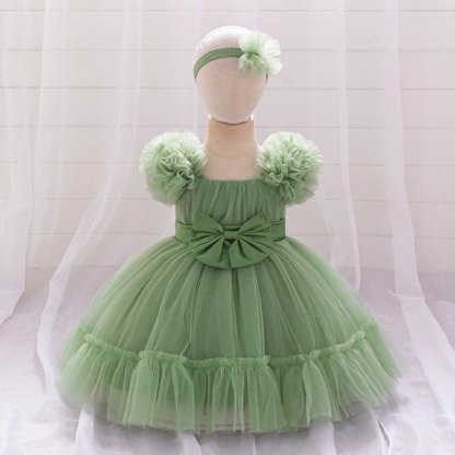 Mesh Bow Sleeveless Short Dresses - image 46