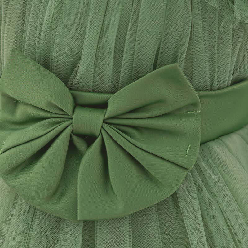 Mesh Bow Sleeveless Short Dresses - image 52