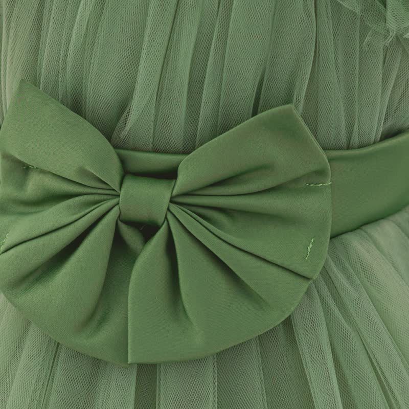 Mesh Bow Sleeveless Short Dresses - image 52