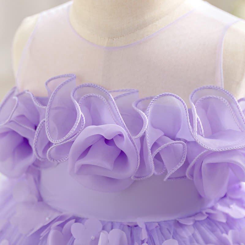 Mesh Rosette Sleeveless Midi Dresses Without Wing - image 6