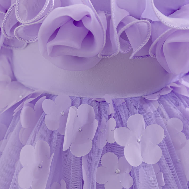 Mesh Rosette Sleeveless Midi Dresses Without Wing - image 7