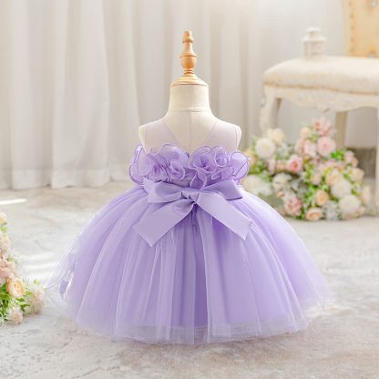 Mesh Rosette Sleeveless Midi Dresses Without Wing - image 5
