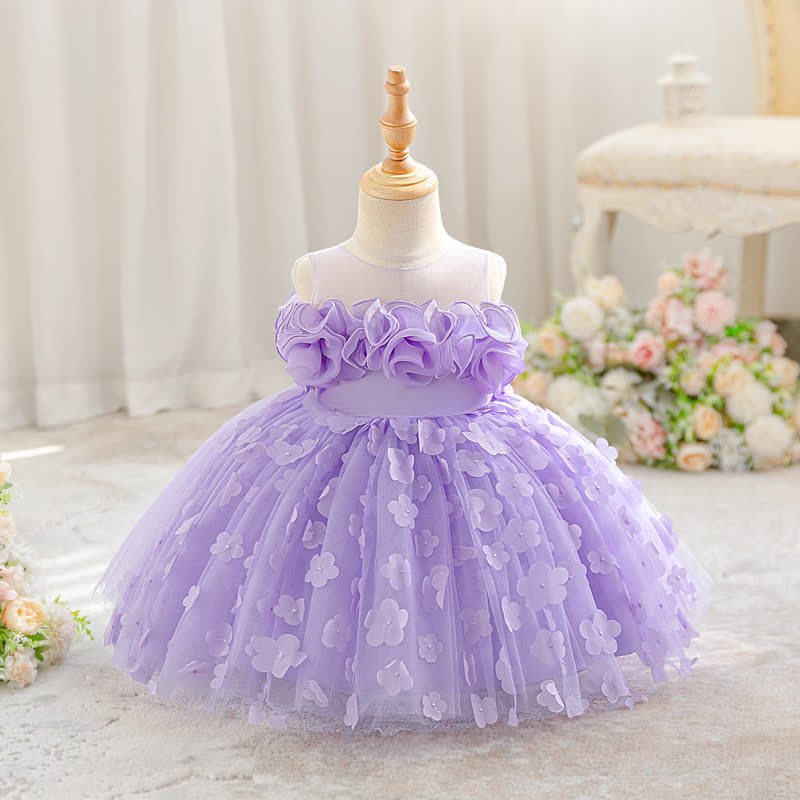 Mesh Rosette Sleeveless Midi Dresses Without Wing - image 4