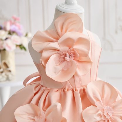Satin Rosette Sleeveless Midi Dresses - image 5