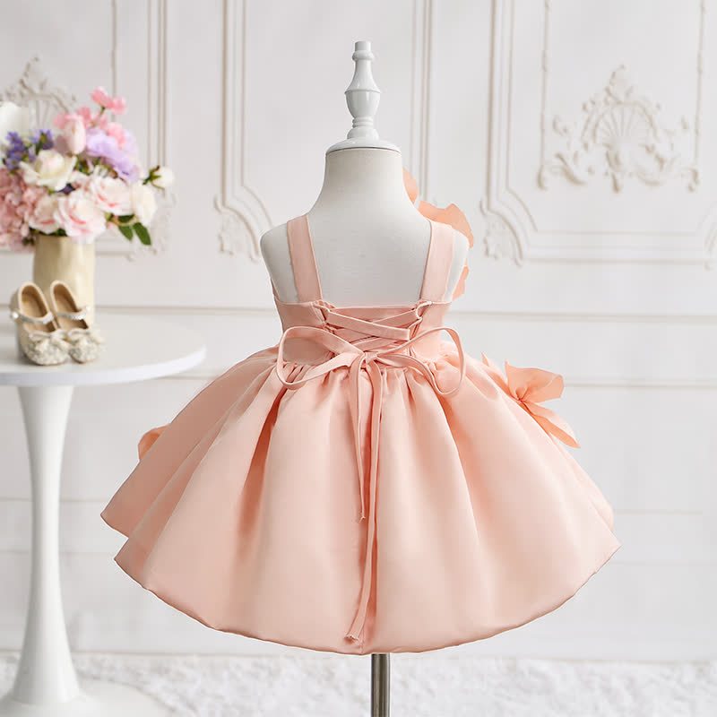 Satin Rosette Sleeveless Midi Dresses - image 4