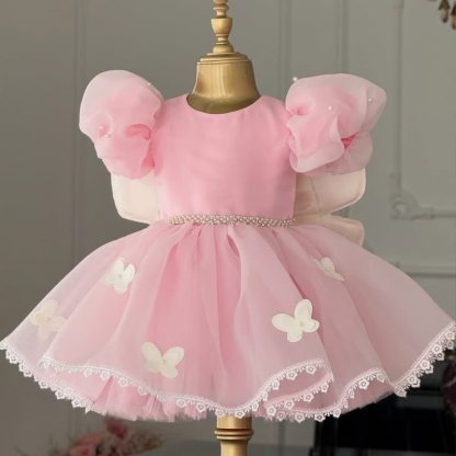 Organza Butterfly Short Sleeve Midi Dresses - image 4