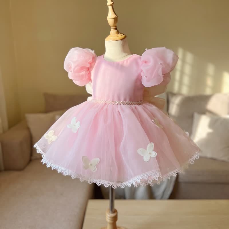 Organza Butterfly Short Sleeve Midi Dresses - image 2