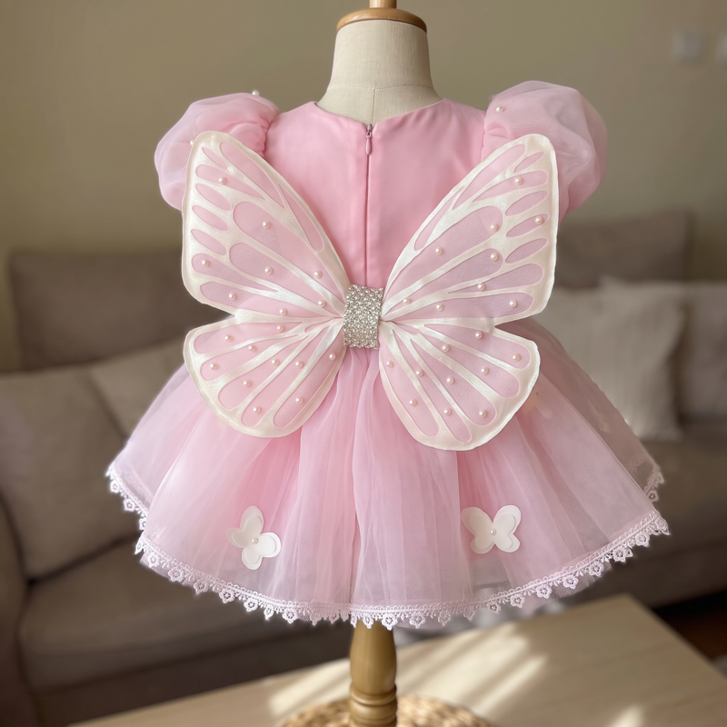 Organza Butterfly Short Sleeve Midi Dresses - image 3