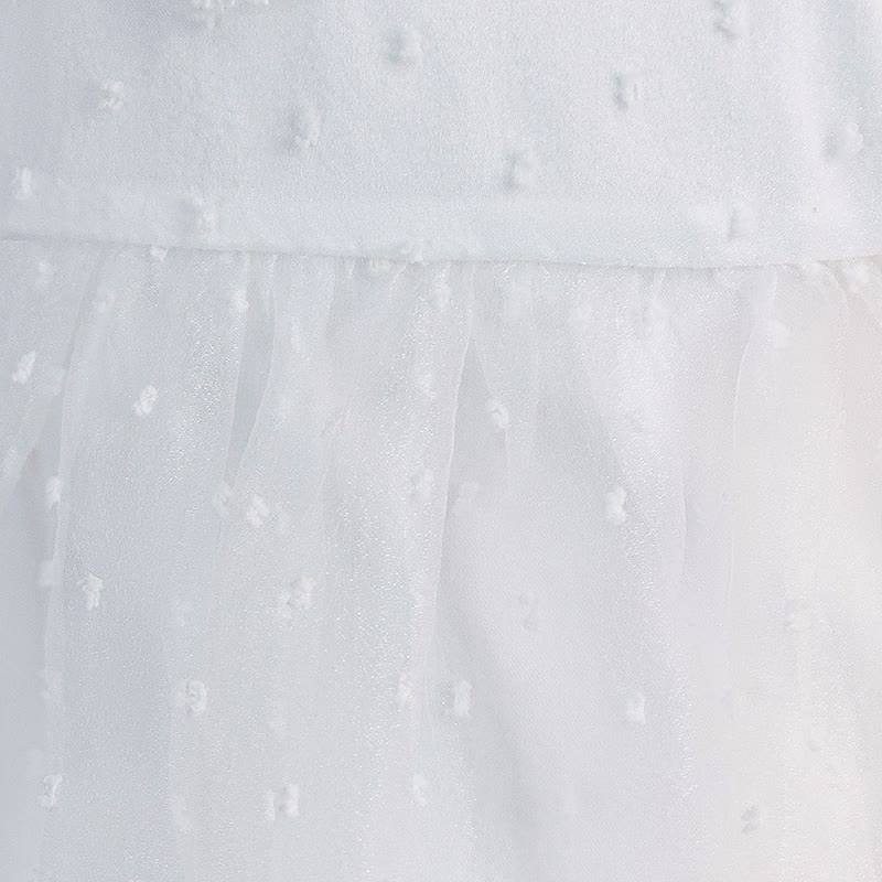 Mesh Lace Edge Short Sleeve Midi Dresses - image 6
