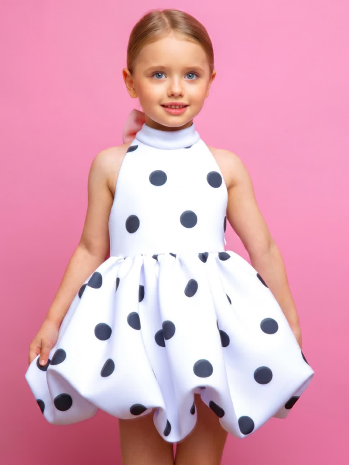 SCUBA KNIT Bow Sleeveless Short Dresses - image 4