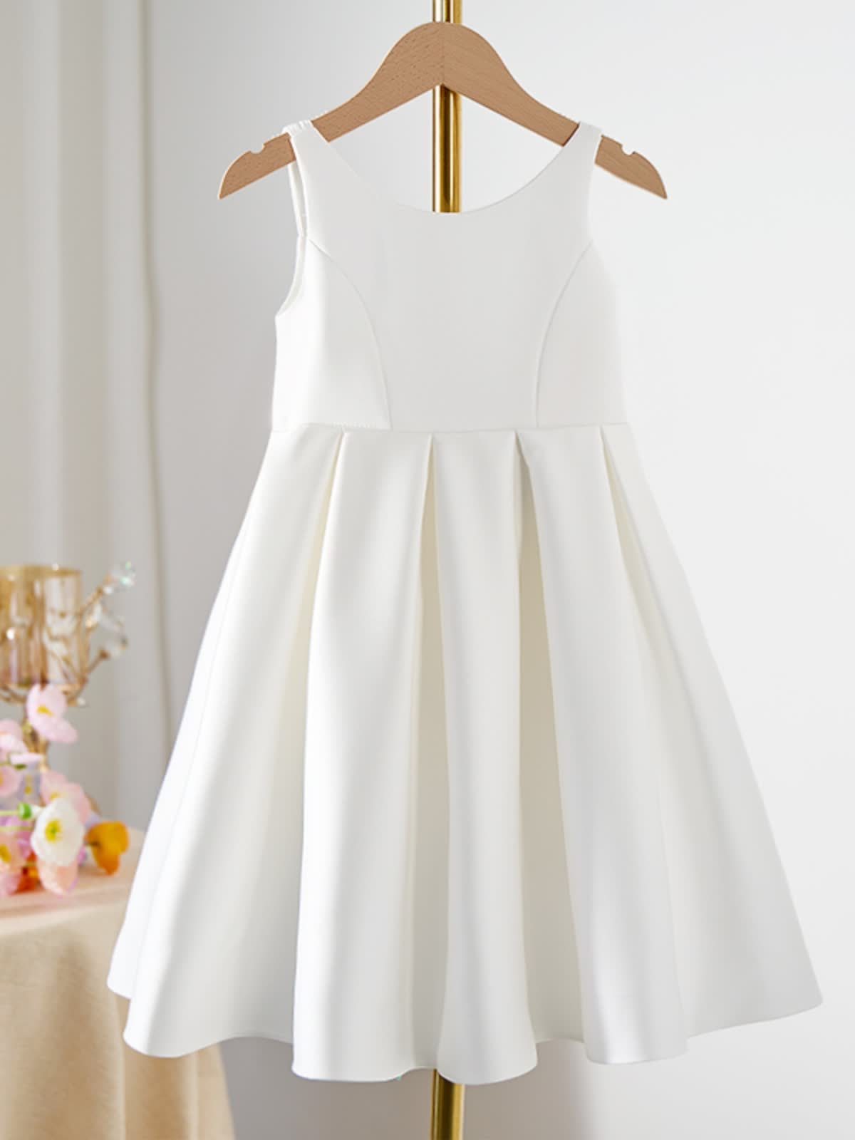 Satin Bow Sleeveless Mid-long Dresses - image 4