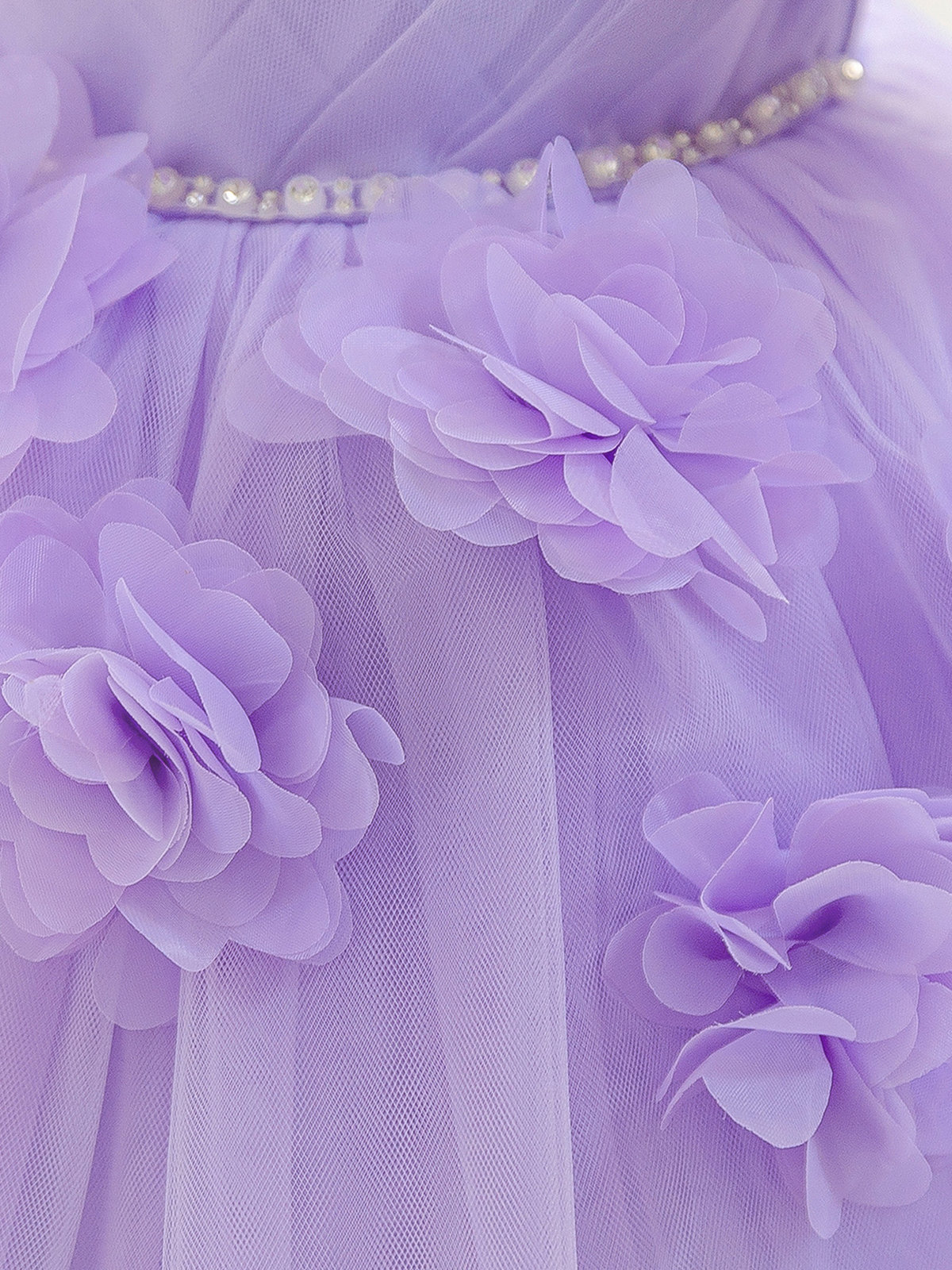 Mesh Rosette Short Sleeve Midi Dresses - image 5