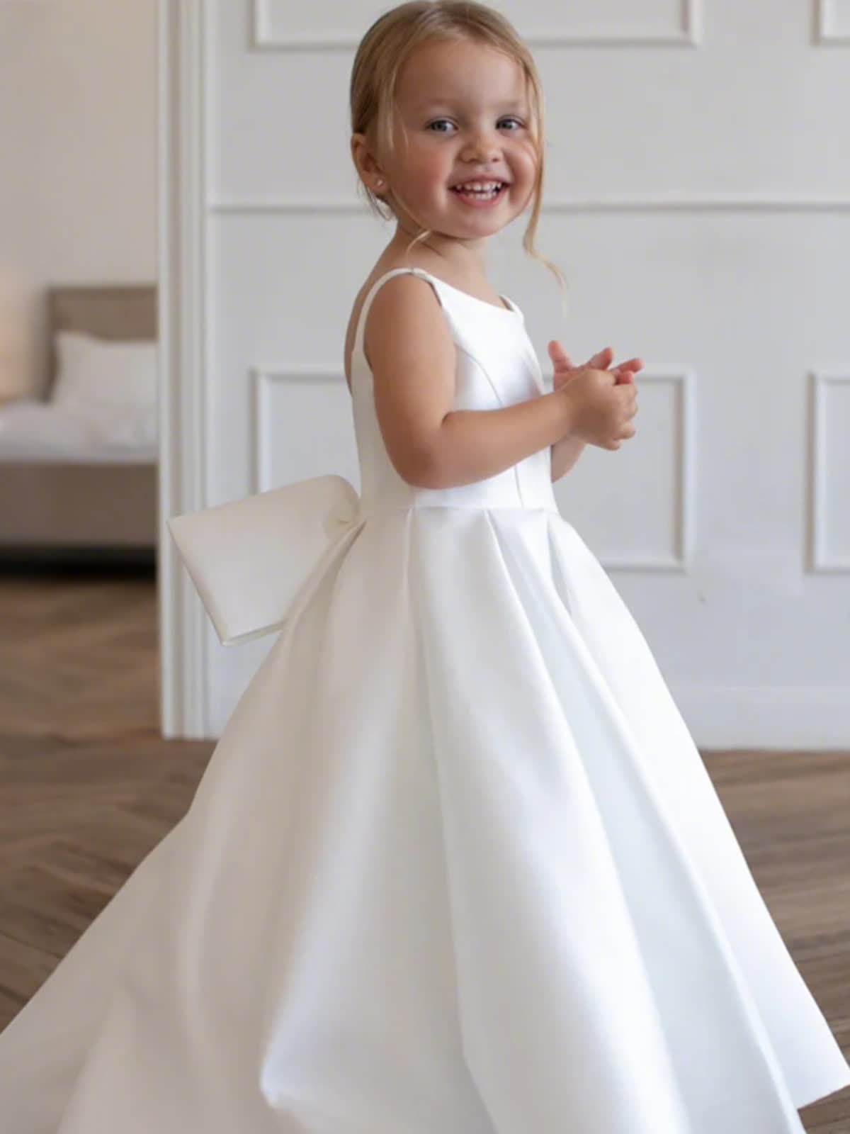 Satin Bow Sleeveless Maxi Dresses - image 7