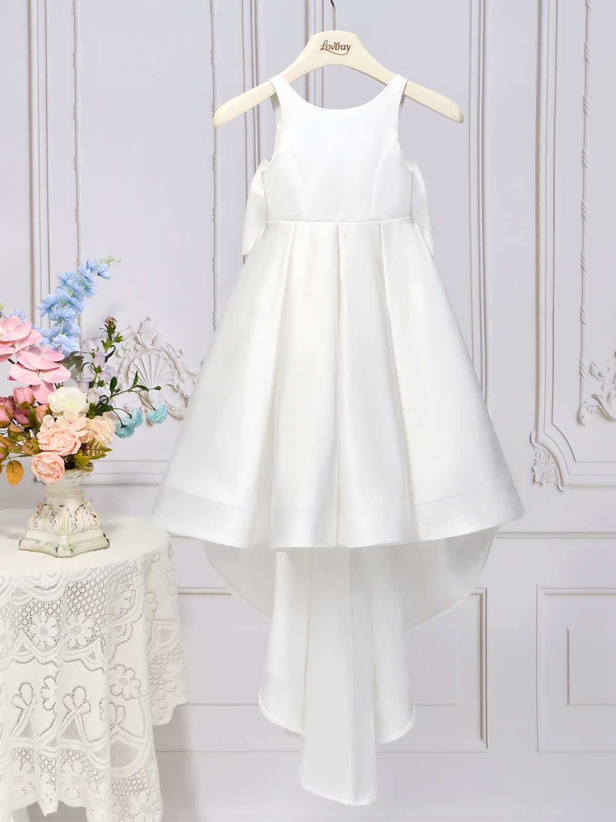 Satin Bow Sleeveless Maxi Dresses - image 5