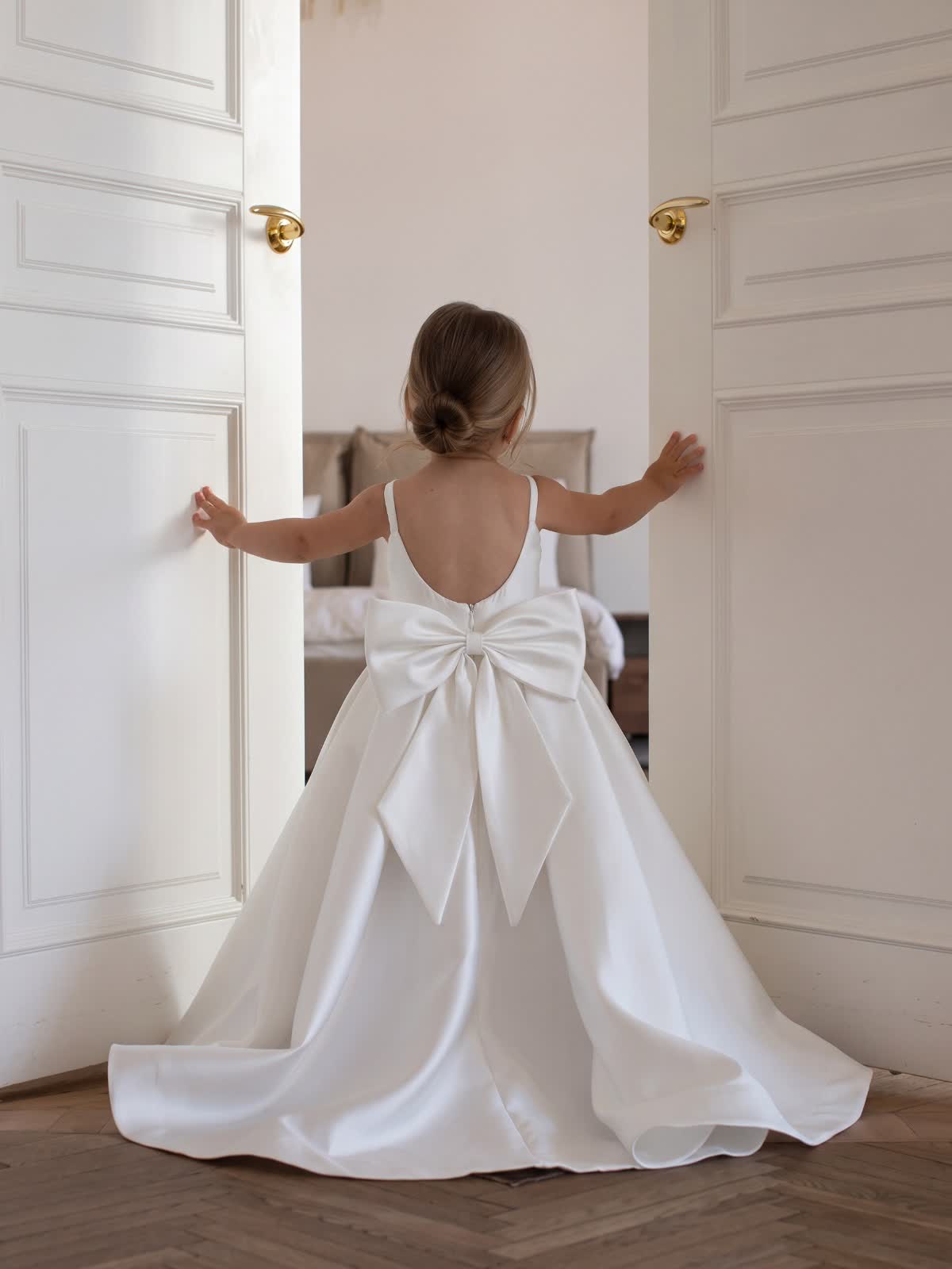 Satin Bow Sleeveless Maxi Dresses - image 4