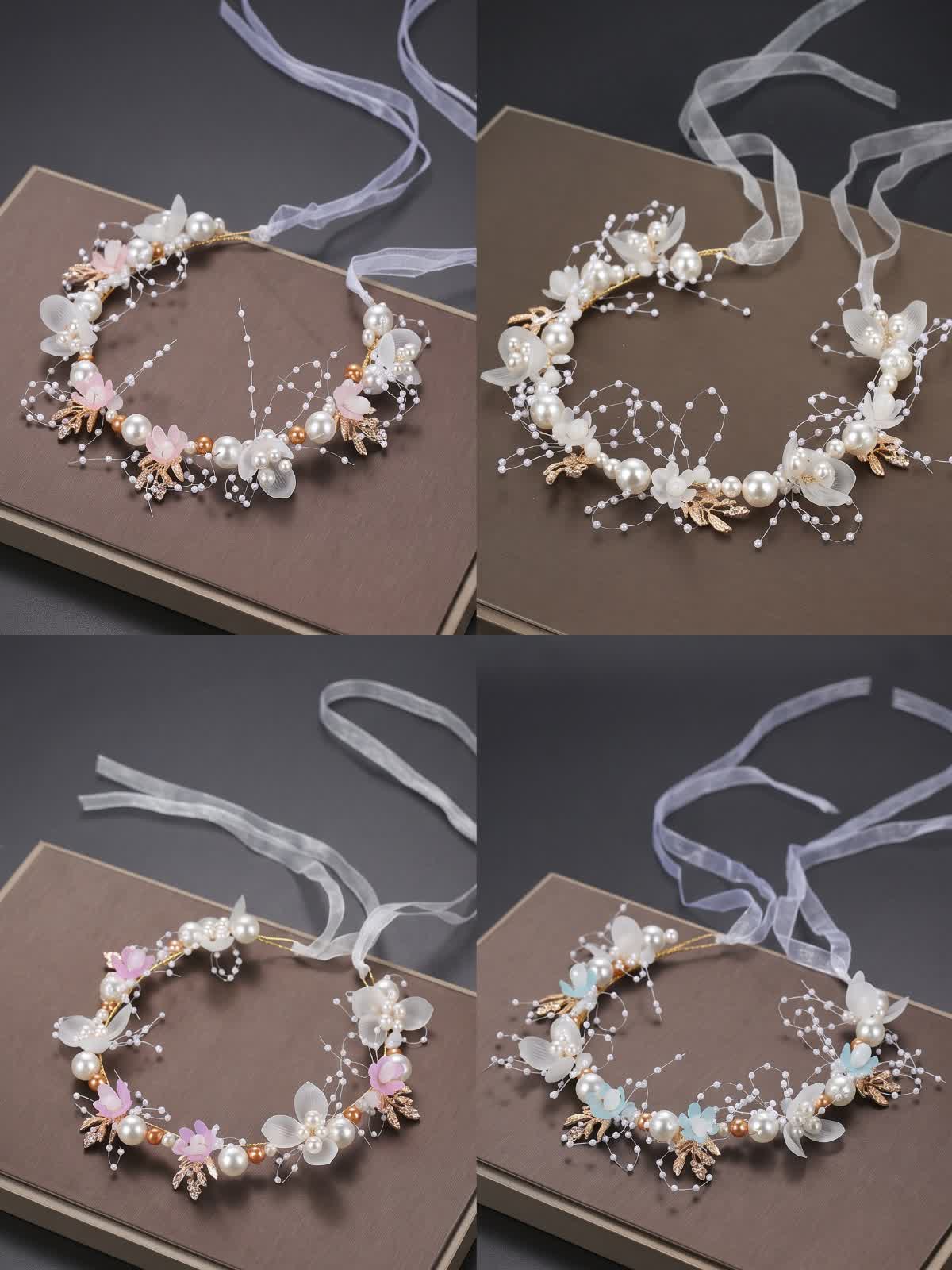 Solid With Pearls Hairband - image 3