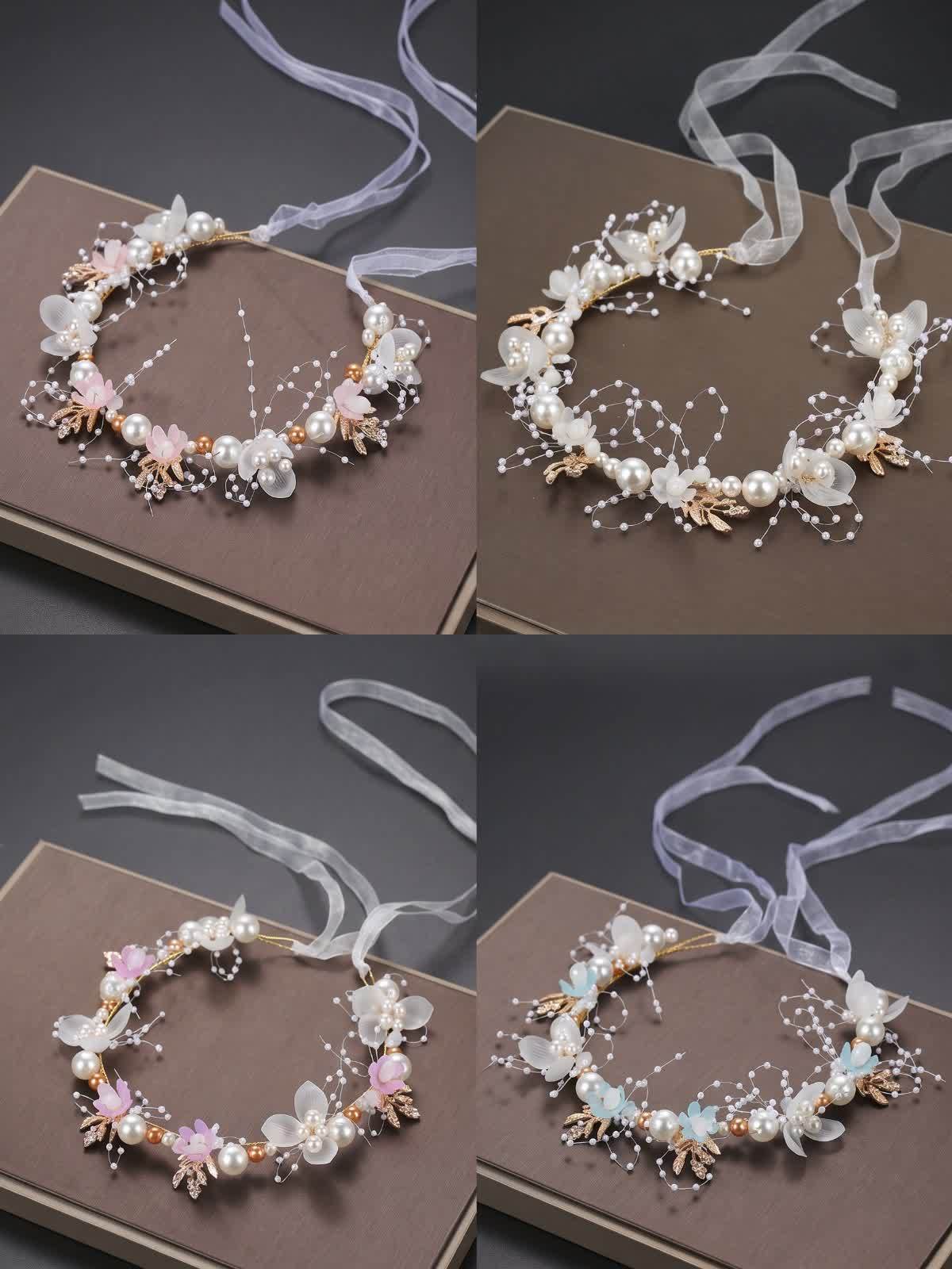 Solid With Pearls Hairband - image 3