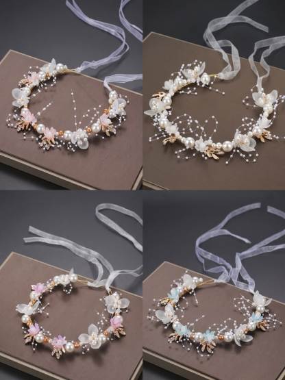 Solid With Pearls Hairband - image 3