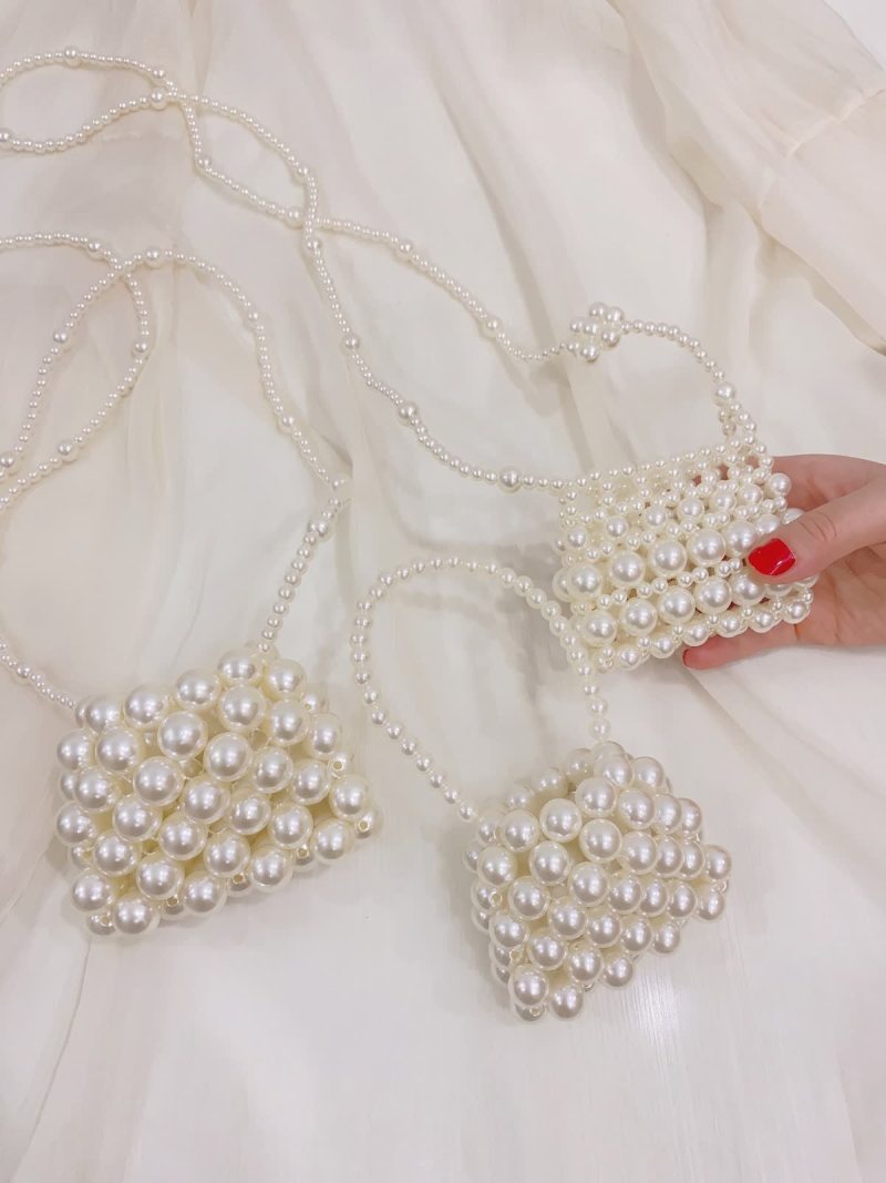 Solid With Pearls Bags - image 2