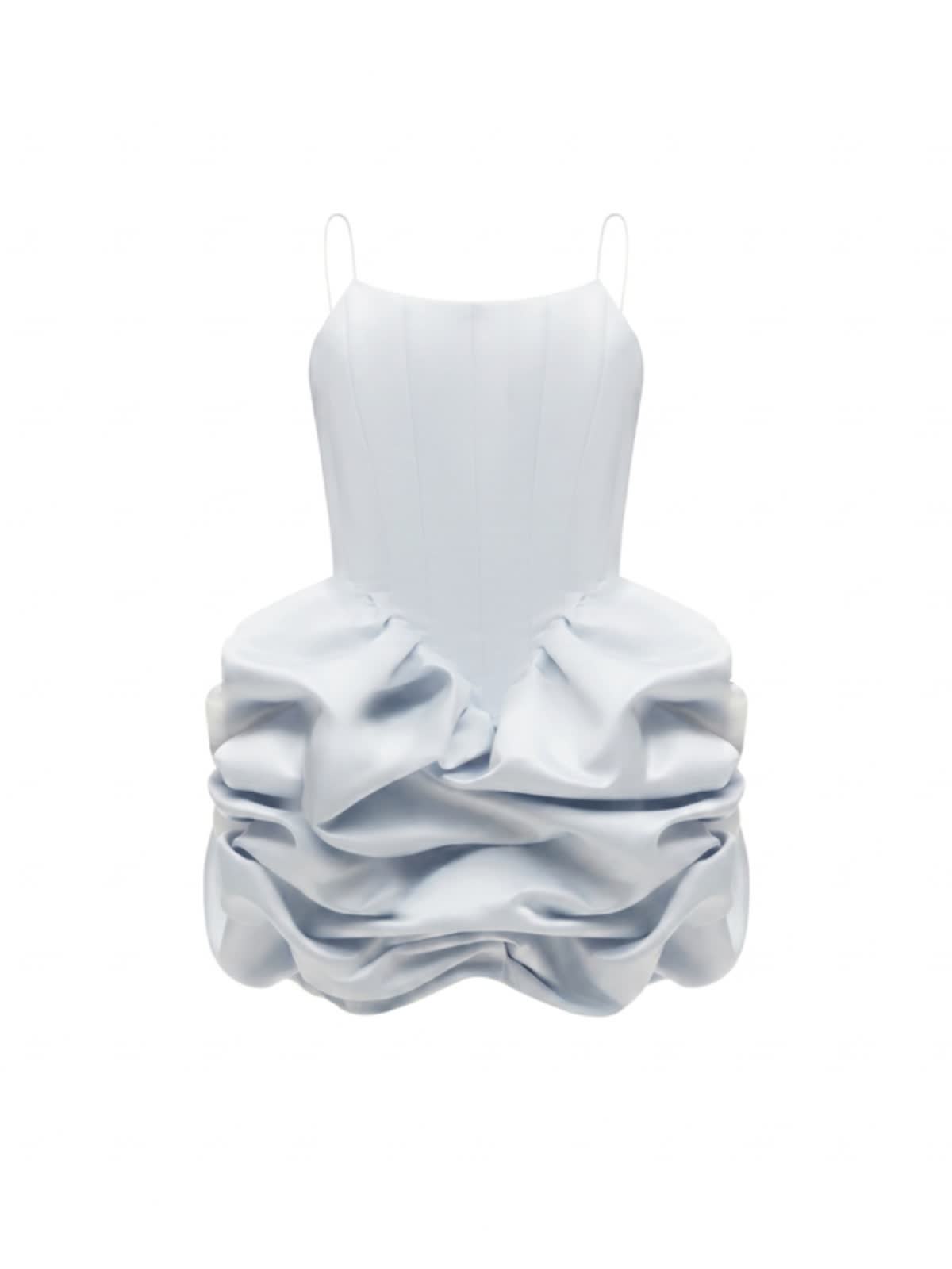 Satin Ruched Sleeveless Short Dresses - image 8