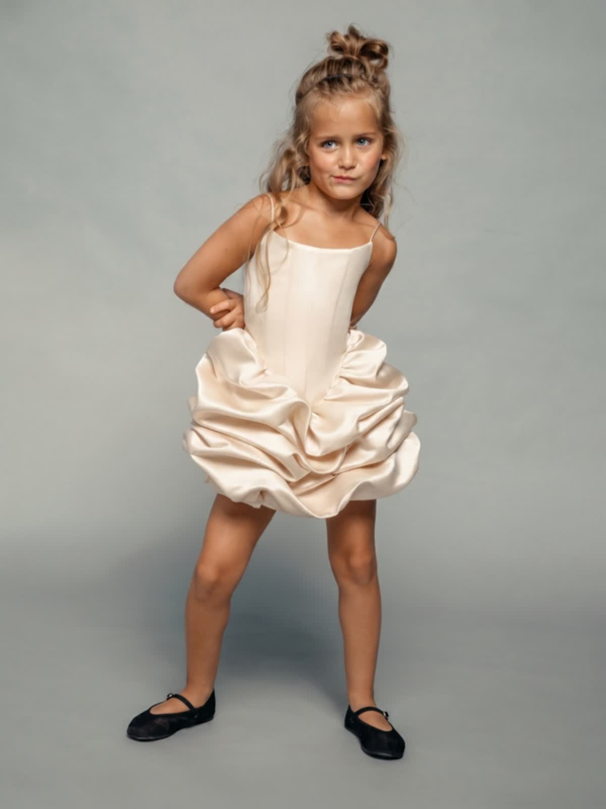Satin Ruched Sleeveless Short Dresses - image 4