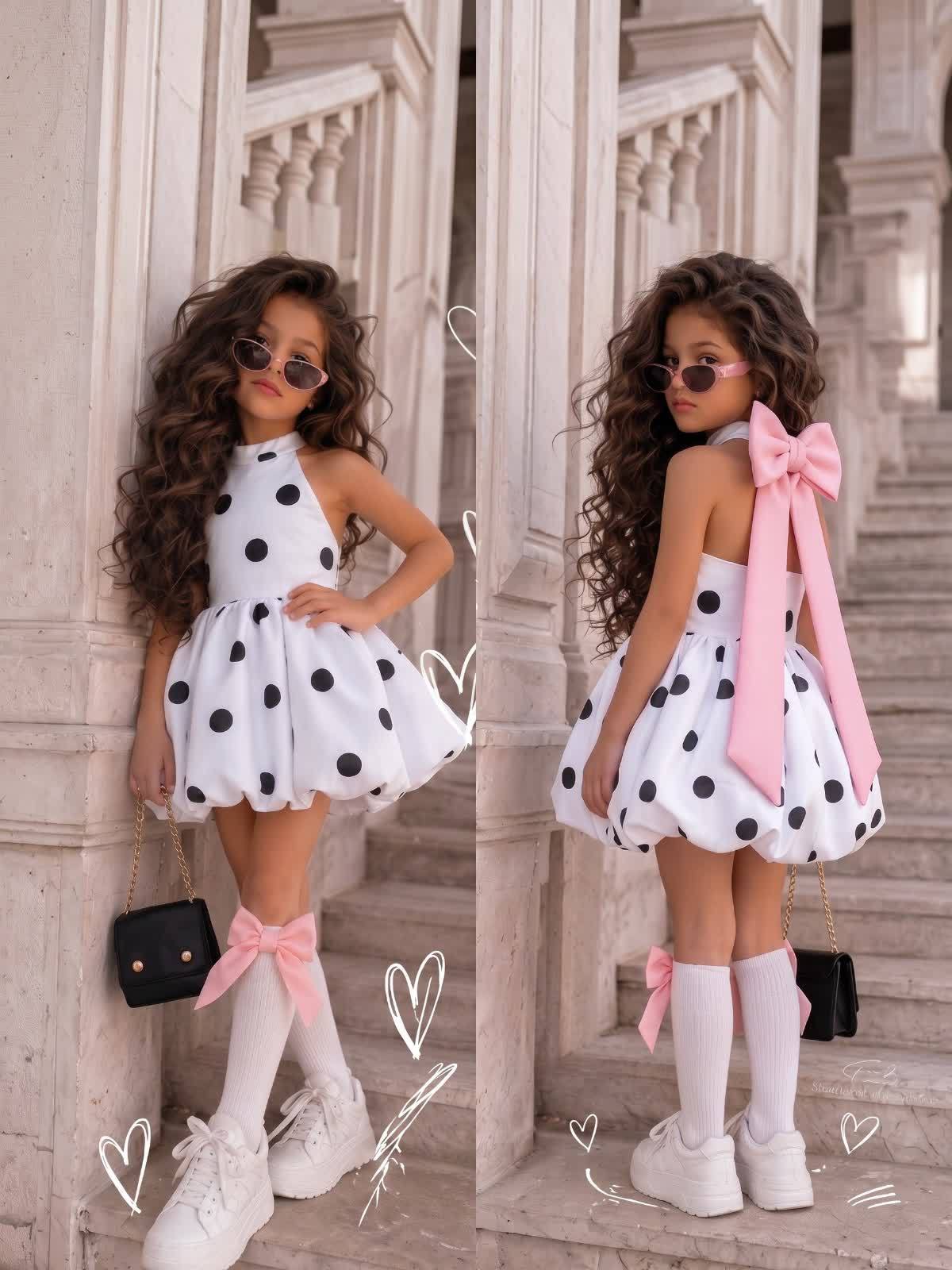 SCUBA KNIT Bow Sleeveless Short Dresses - image 2