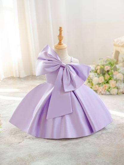 Satin Bow Sleeveless Midi Dresses - image 3