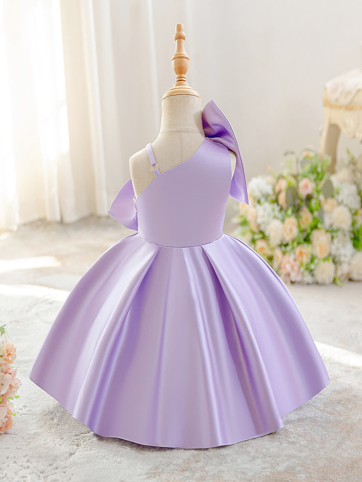 Satin Bow Sleeveless Midi Dresses - image 4