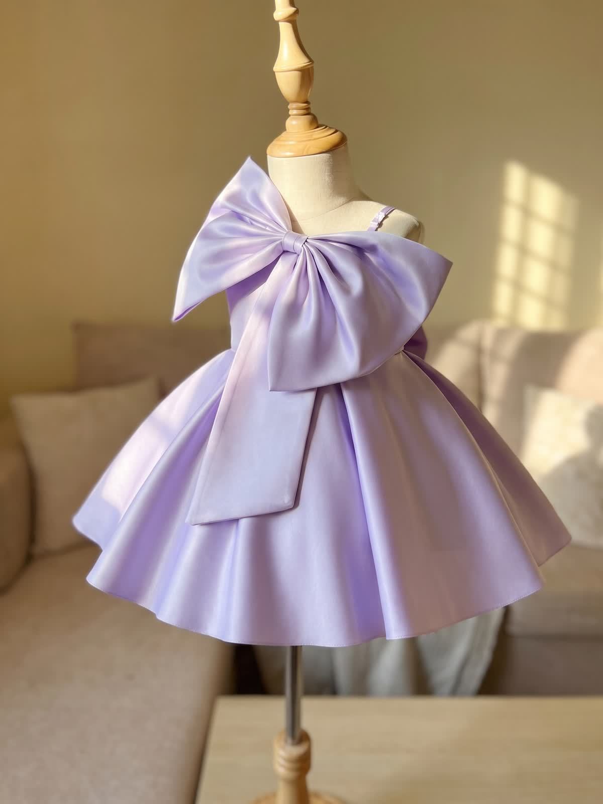 Satin Bow Sleeveless Midi Dresses - image 2