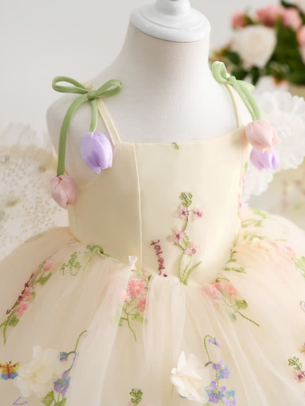 Mesh Rosette Sleeveless Midi Dresses With Hat And Wing - image 9