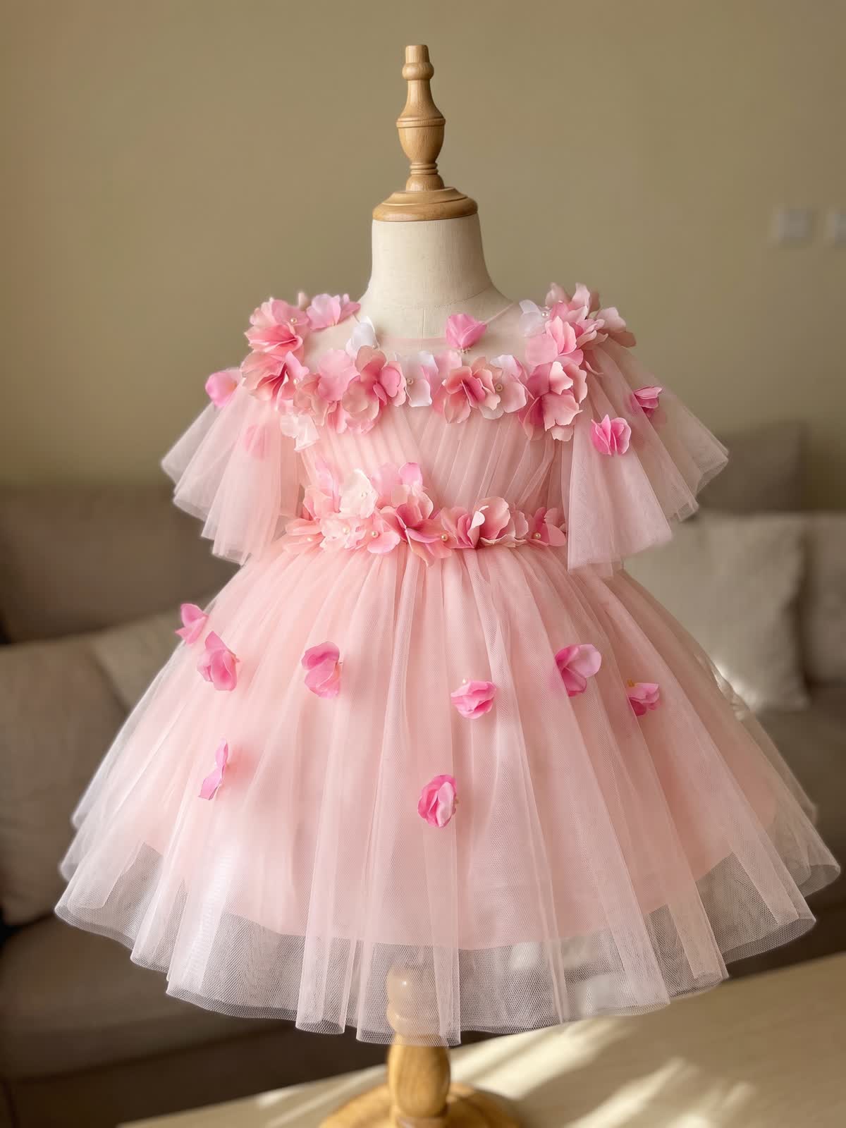 Mesh Rosette Sleeveless Midi Dresses - image 3