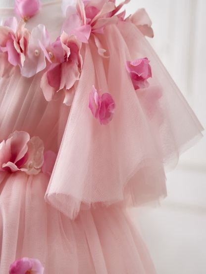 Mesh Rosette Sleeveless Midi Dresses - image 5