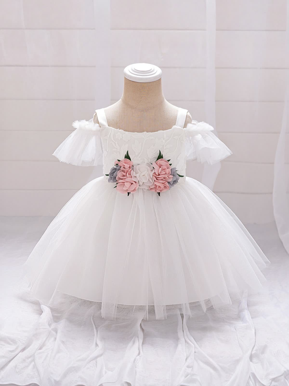 Mesh Rosette Sleeveless Midi Dresses - image 10