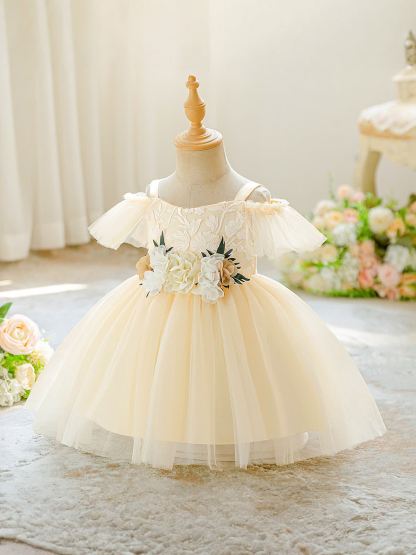 Mesh Rosette Sleeveless Midi Dresses - image 3