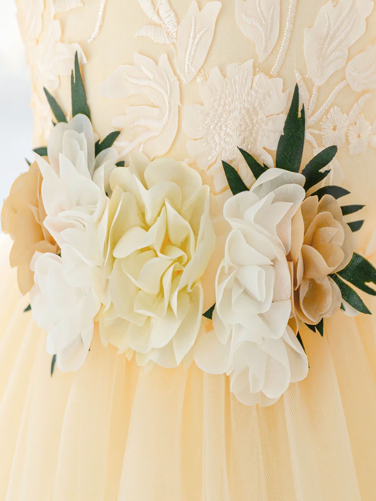 Mesh Rosette Sleeveless Midi Dresses - image 6