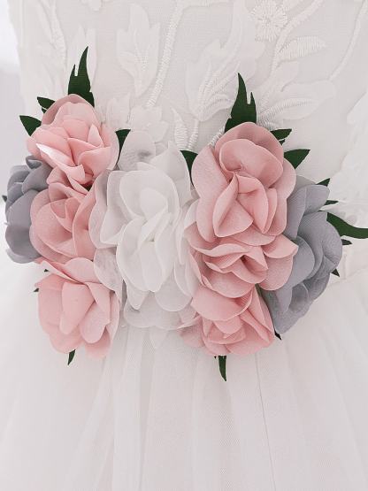 Mesh Rosette Sleeveless Midi Dresses - image 14