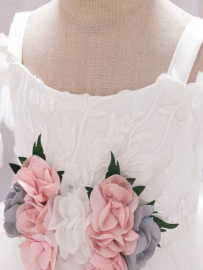 Mesh Rosette Sleeveless Midi Dresses - image 13
