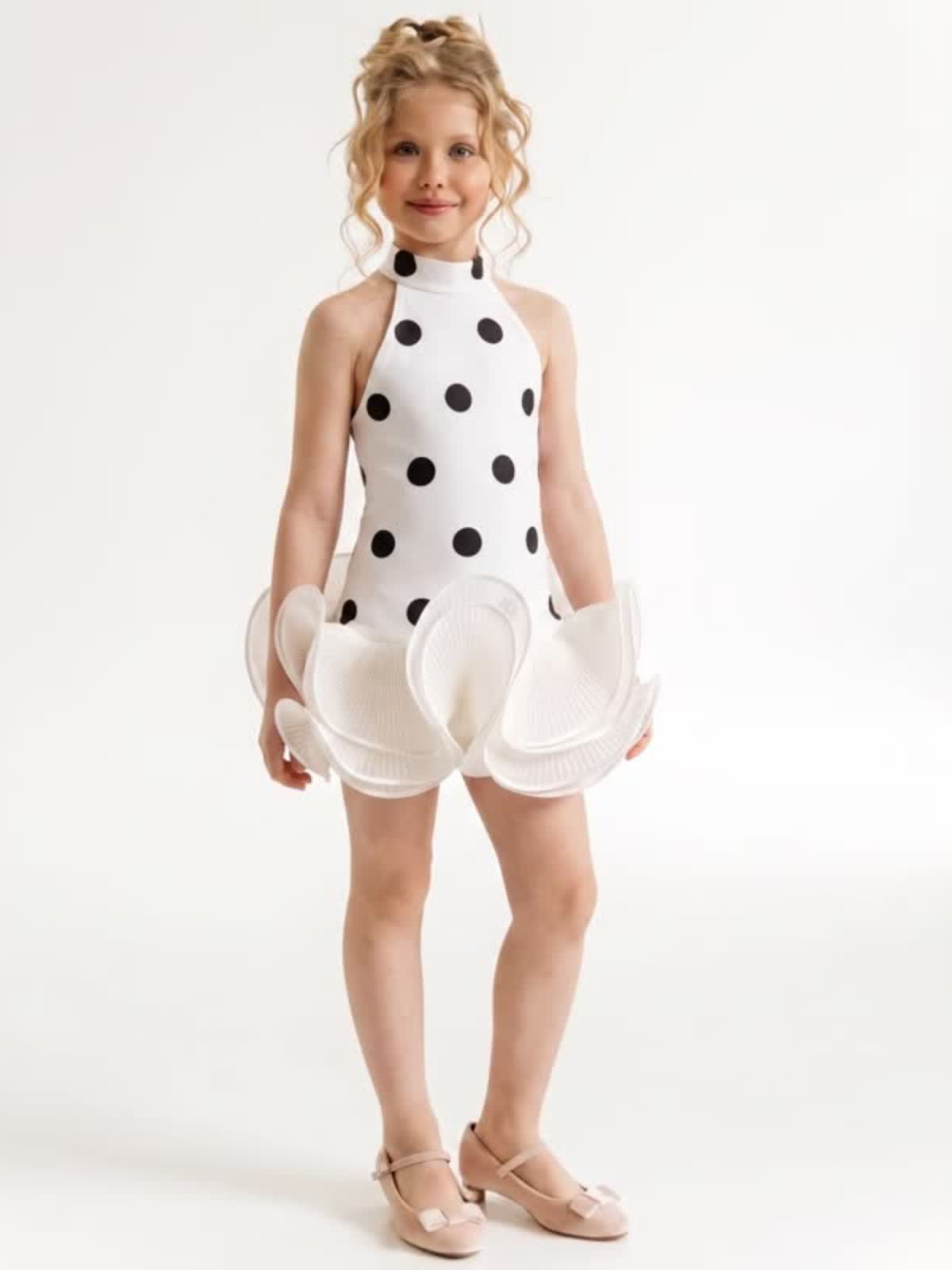 SCUBA KNIT Bow Sleeveless Short Dresses - image 2