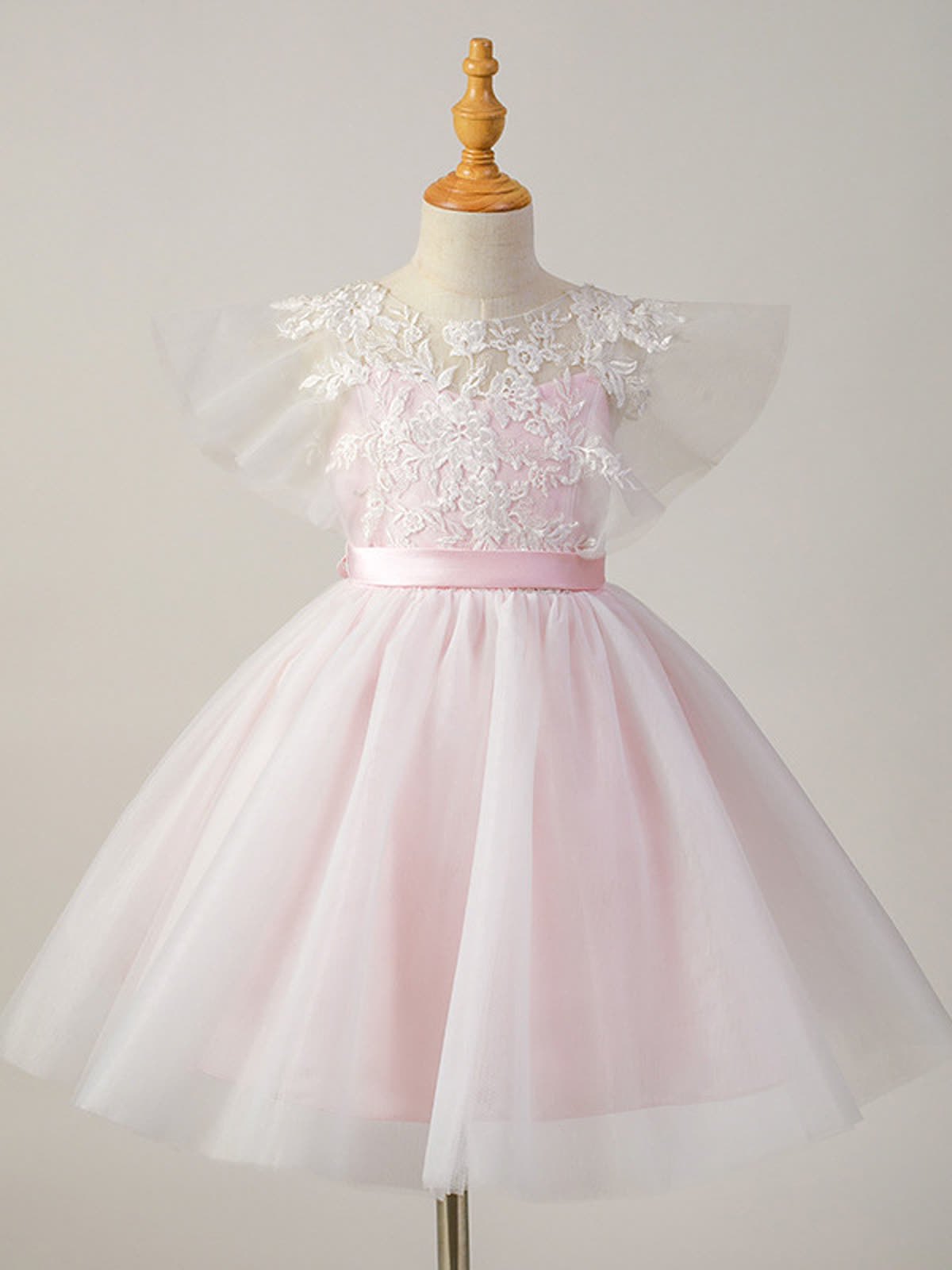 Mesh Applique Sleeveless Short Dresses - image 3