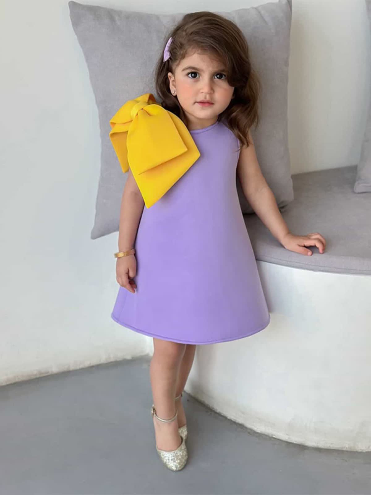 Scuba Knit Bow Sleeveless Midi Dresses - image 3