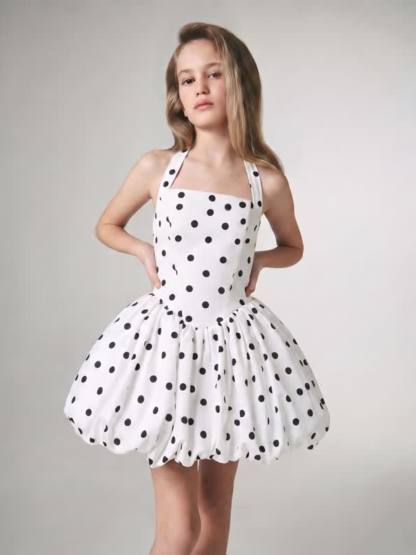Satin Lace-up Sleeveless Short Dresses - image 3