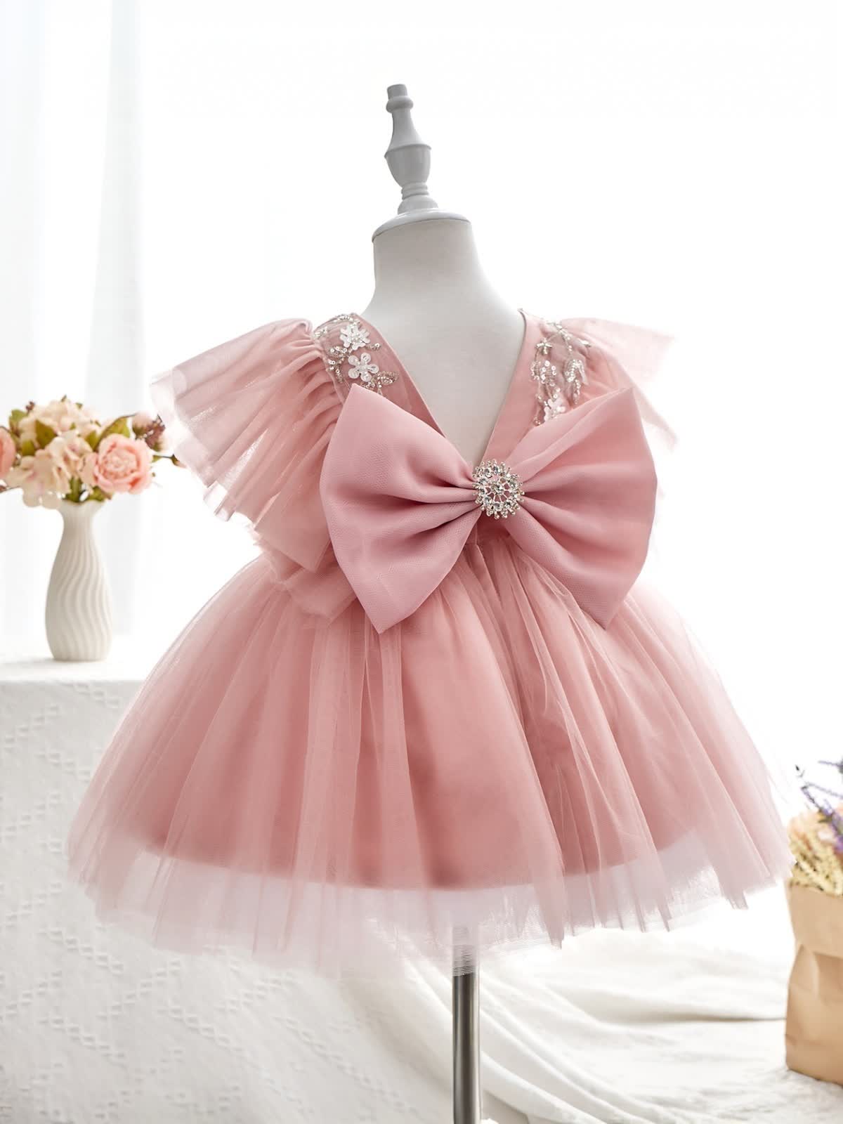 Mesh Bow Sleeveless Midi Dresses - image 5