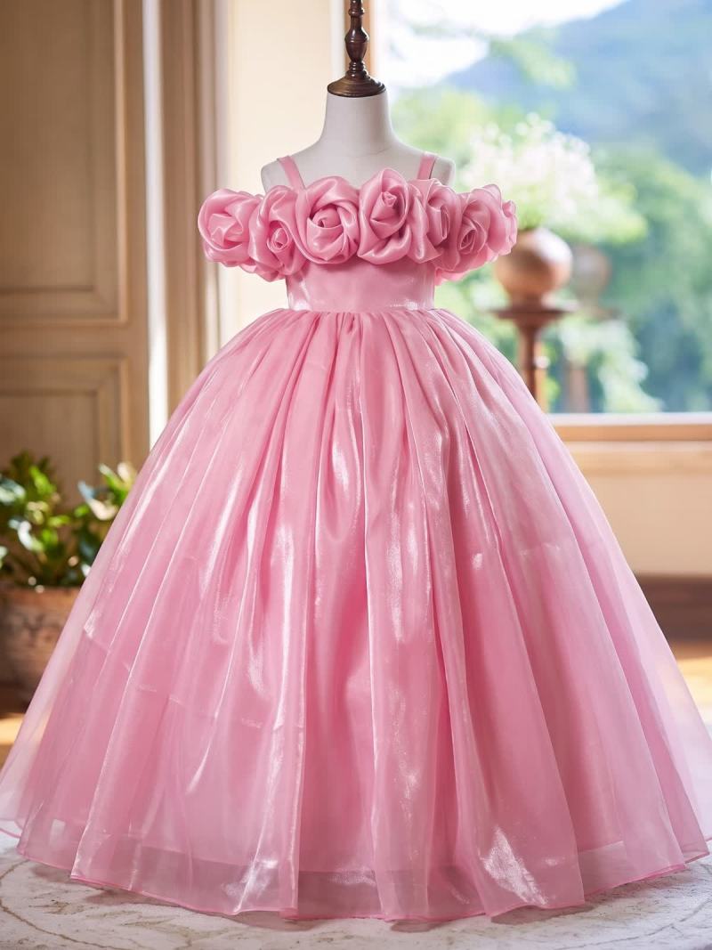 Organza Rosette Sleeveless Maxi Dresses - image 2
