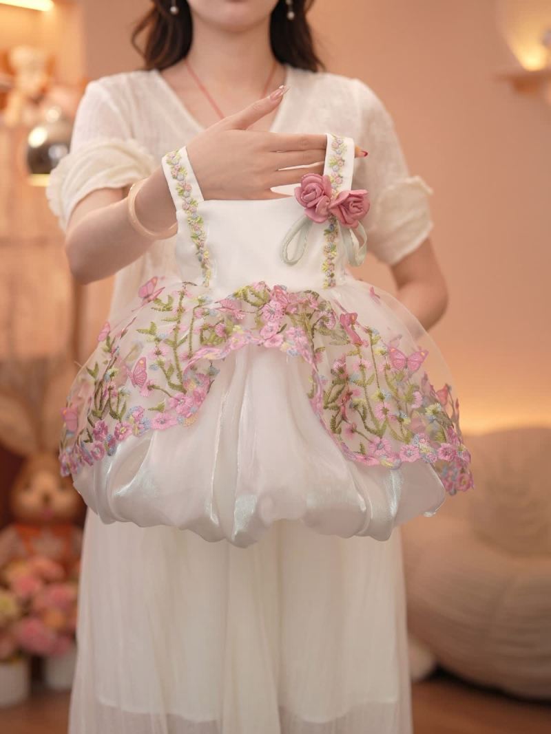 Chemical Fiber Blend Embroidery Sleeveless Short Dresses - image 2