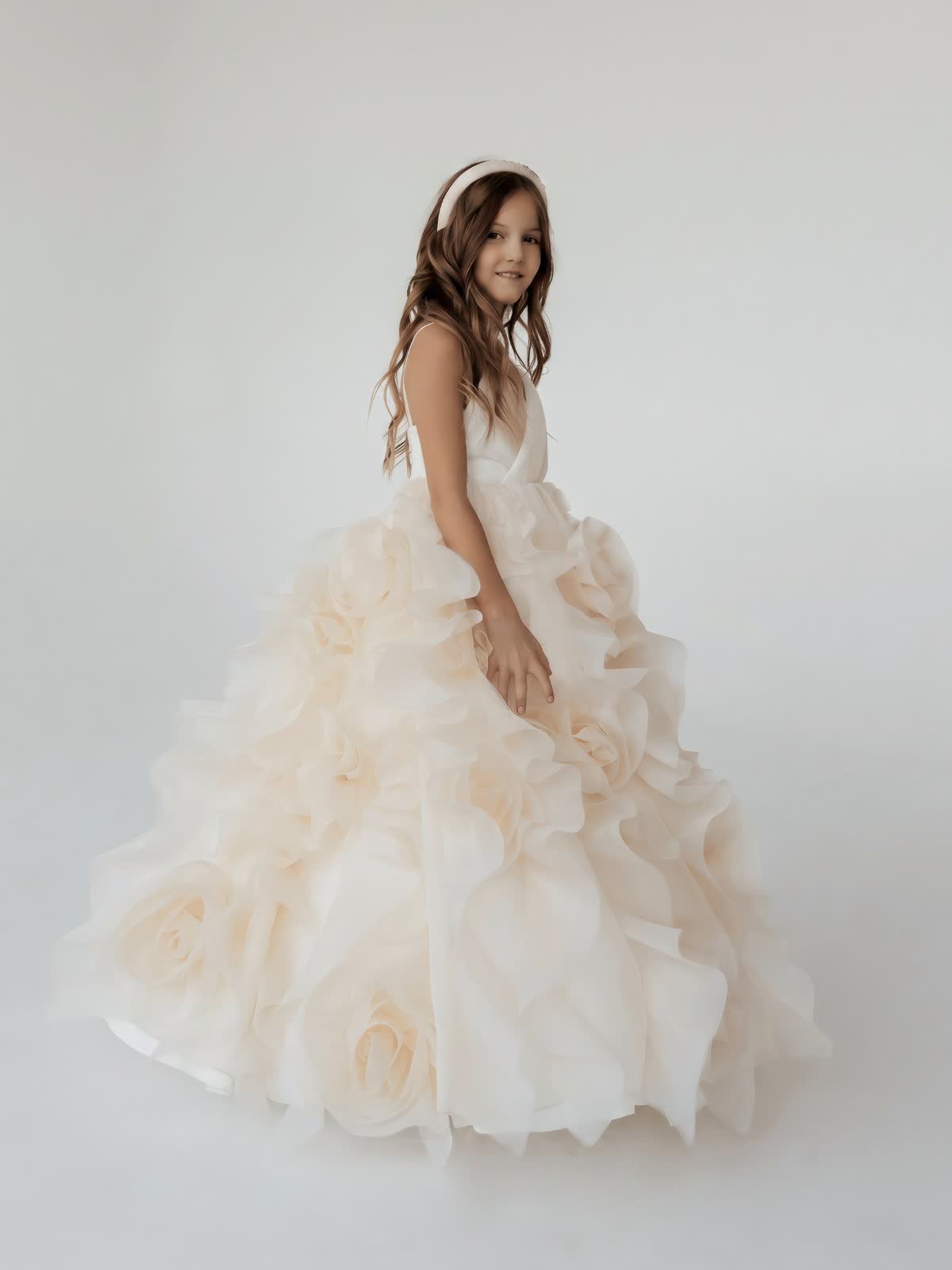Organza Rosette Sleeveless Maxi Dresses - image 6