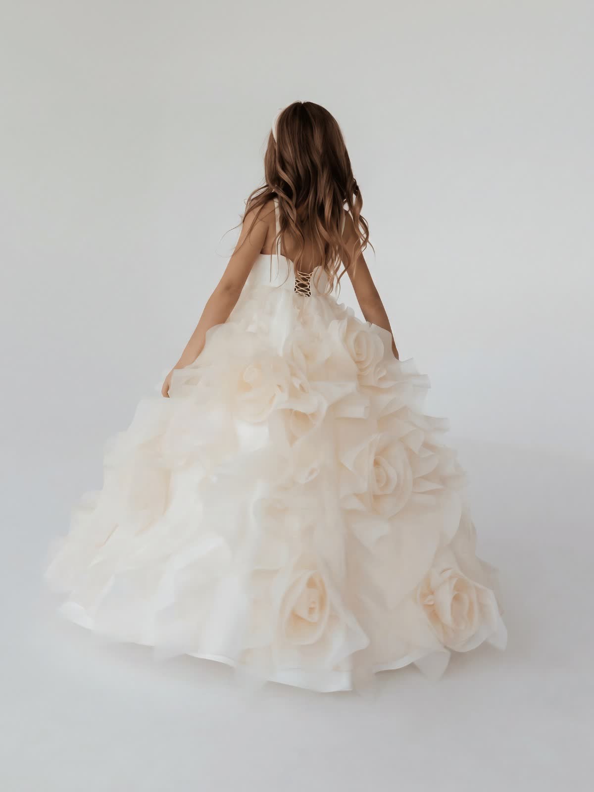 Organza Rosette Sleeveless Maxi Dresses - image 4